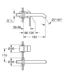 Встраиваемый смеситель Grohe Essence 19408GN1