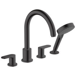 Смеситель для ванны/душа Hansgrohe Vernis Blend на край ванны, 4 отверcтия (внешняя часть), черный