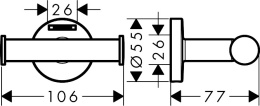 Крючок двойной Hansgrohe Logis Universal 41725000
