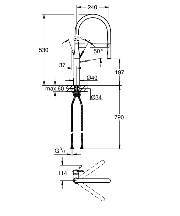 Смеситель для кухни Grohe Essence New 30294000