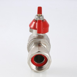 Кран шаровой VALTEC угловой с накидной гайкой и наружной резьбой 1/2 х 1/2
