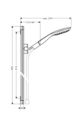 Душевой гарнитур Hansgrohe PuraVida Unica 150 AIR 3jet 27853400