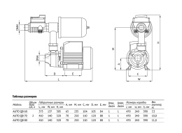 Насосная станция UNIPUMP АКВАРОБОТ QB 60 (г/а 2л)