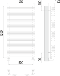 Полотенцесушитель водяной Terminus Марио П24 500х1200