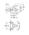 Смеситель для ванны Grohe Euroeco 32743000