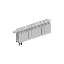 Алюминиевый секционный радиатор отопления Rifar Alum Ventil 200 / 10 секций левое подключение