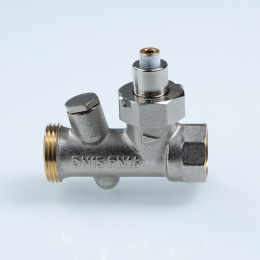 Клапан запорно-регулирующий VALTEC с выходом под датчик температуры 1/2x3/4 Евроконус