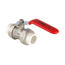 Кран шаровой полипропиленовый VALTEC латунный с PPR муфтами, 25 мм