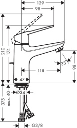 Смеситель для раковины Hansgrohe Novus Loop 71081000