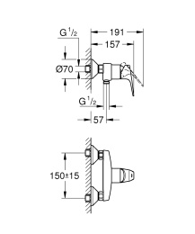 Смеситель для душа Grohe BauFlow 23755000