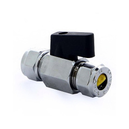 Кран шаровой Tiemme SMALL 2942 мини, обжим, 12х12 флажок