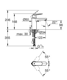 Смеситель для раковины Grohe Eurosmart Cosmopolitan 23326000