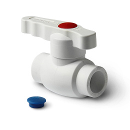 Кран шаровой полипропиленовый PRO AQUA PP-R Standard белый (32), арт.PA44012