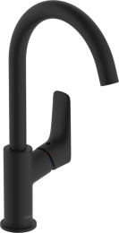 Смеситель для раковины Hansgrohe Logis 210, поворотный излив, матовый черный 71130670
