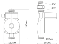 Циркуляционный насос Aquario AC 1512-195A
