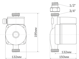 Циркуляционный насос Aquario AC 1512-195A
