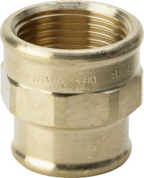Муфта Viega редукционная Rp 1/2 х Rp 3/8 , бронза, хром, модель 3240