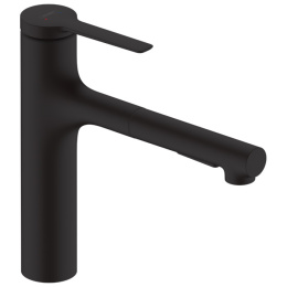 Смеситель для кухни Hansgrohe Zesis M33 160, с вытяжным душем, матовый черный
