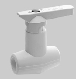 Кран шаровой Kalde полипропиленовый под штукатурку (удлиненный), 25 x 25