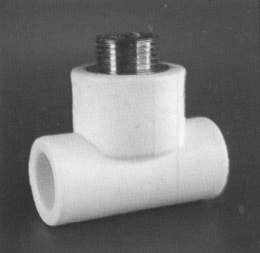 Тройник полипропиленовый Kalde комбинированный, 20 x 3/4 x 20 НР