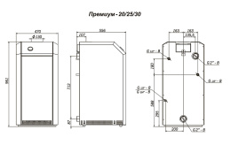 Напольный газовый котел отопления Лемакс Премиум 20