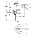 Смеситель для кухни Grohe BauLoop, хром