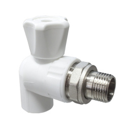 Кран шаровой полипропиленовый Valfex для радиатора угловой 20х1/2
