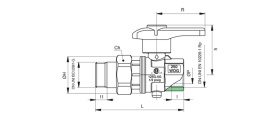 Кран дисковый RB (Rubinetterie Bresciane) EUROFLY 600500 1 НВ американка