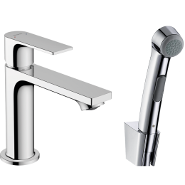 Смеситель для раковины Hansgrohe Rebris E 110, с гигиеническим душем 72216000