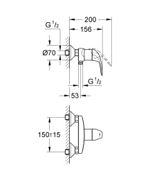 Смеситель для душа Grohe Euroeco 32740000