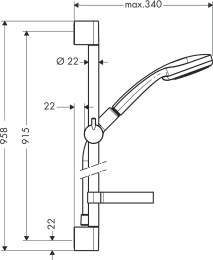 Душевой гарнитур Hansgrohe Croma 100 Vario Unica C Shower Set 27771000