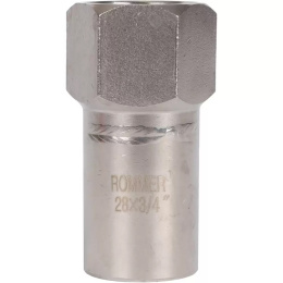 Вставка Rommer переходная пресс 28х3/4, НПр-ВР, нержавеющая сталь