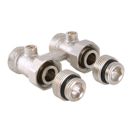 Узел VALTEC для нижнего подключения радиатора универсальный 1/2 х 3/4 дюйма, евроконус