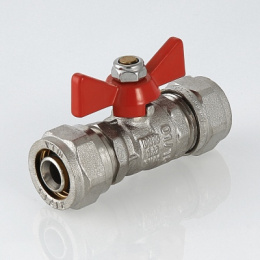 Кран шаровой VALTEC под обжим, рукоятка бабочка 16x16