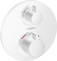Смеситель для ванны Hansgrohe Ecostat S термостатический с запорным вентилем матовый белый 15758700
