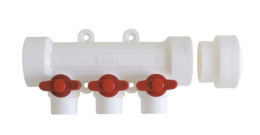 Коллектор со встроенными кранами Kalde полипропиленовый, 40 x 20 x 4 вы x . (красный)