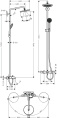 Душевая колонна Hansgrohe Croma 220 Showerpipe 27223000