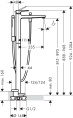Напольный смеситель Hansgrohe Metropol 32532000