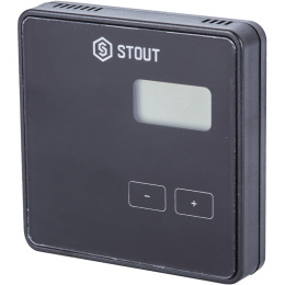 Комнатный терморегулятор Stout ST-294v1, проводной, двухпозиционный, черный (STE-0101-029412)
