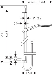 Душевой гарнитур Hansgrohe Raindance Select 150 3jet 27802400