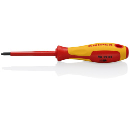 Отвертка KNIPEX VDE Robertson R1 под внутренний квадрат, 185 мм, диэлектрическая, 2-компонентная рукоятка