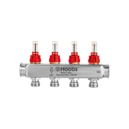 Коллектор HOOBS , с расходомерами, 1 х 3/4 -2 вых .