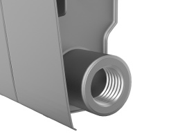 Биметаллический секционный радиатор отопления Royal Thermo Biliner 350 / Silver Satin / 6 секций