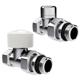 Набор термостатический Royal Thermo для радиатора, Design прямой, М30х1,5, 1/2, хром