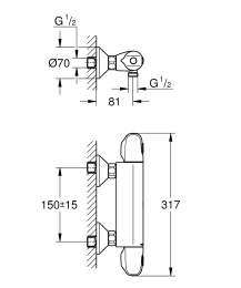Термостатический смеситель Grohe Grohtherm 1000 34143003