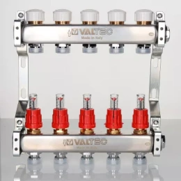 Блок коллекторный VALTEC с расход. 1х4 вых Евроконус 3/4