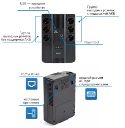 Источник бесперебойного питания Бастион SKAT-UPS 800 AI