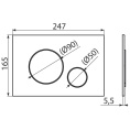 Кнопка смыва, пластик, белая Alcaplast M670