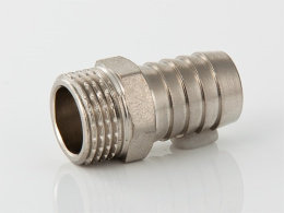 Штуцер для шланга VALTEC 1/2 х 14 мм VTr,650,N,0414 наружная резьба, никелированная латунь
