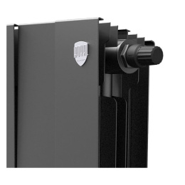 Биметаллический секционный радиатор отопления Royal Thermo PianoForte Noir Sable 200 / 12 секций нижнее правое подключение